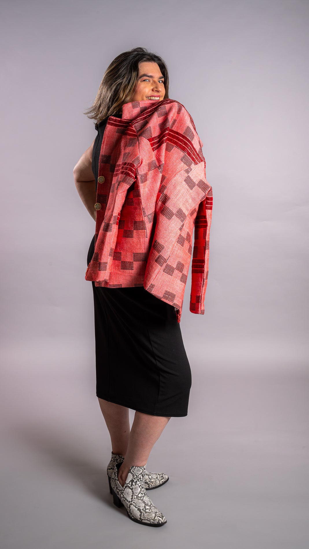 Veste en pagne tissé à la main SINI