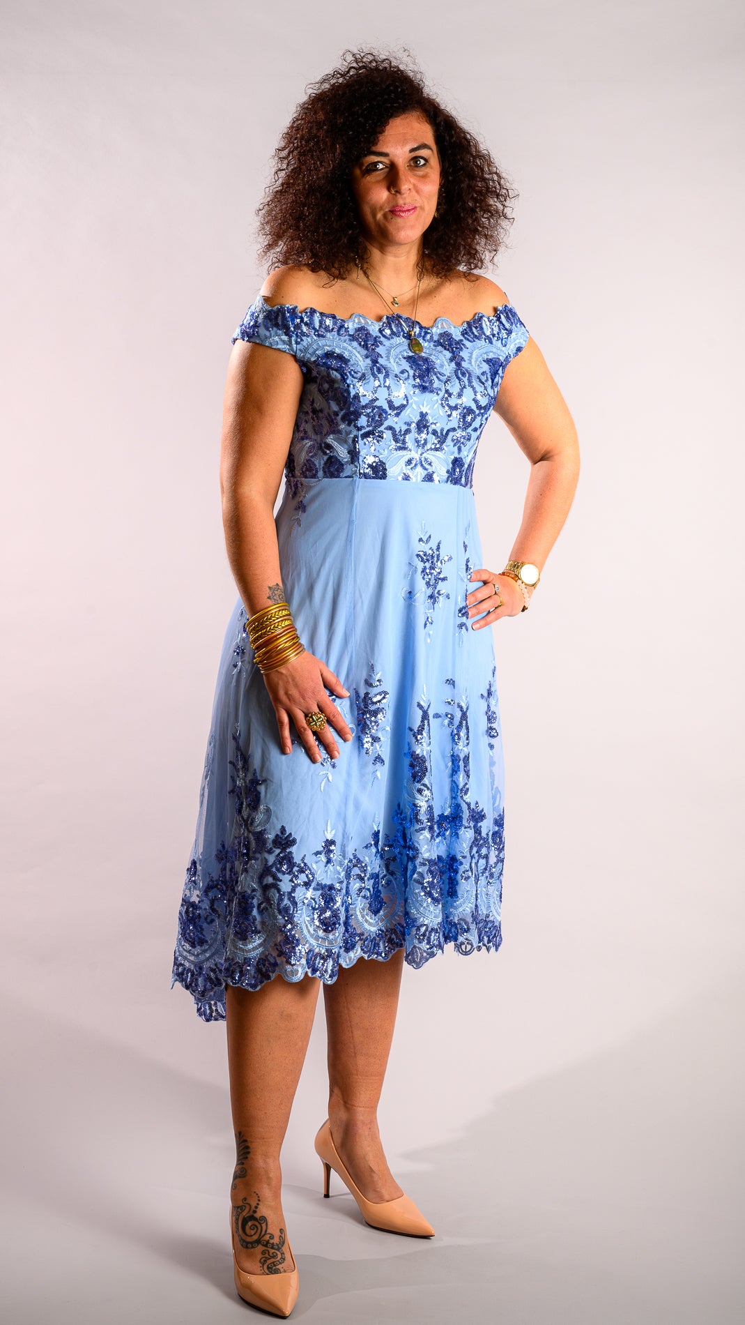 Robe tulle à sequin élégant Godiva