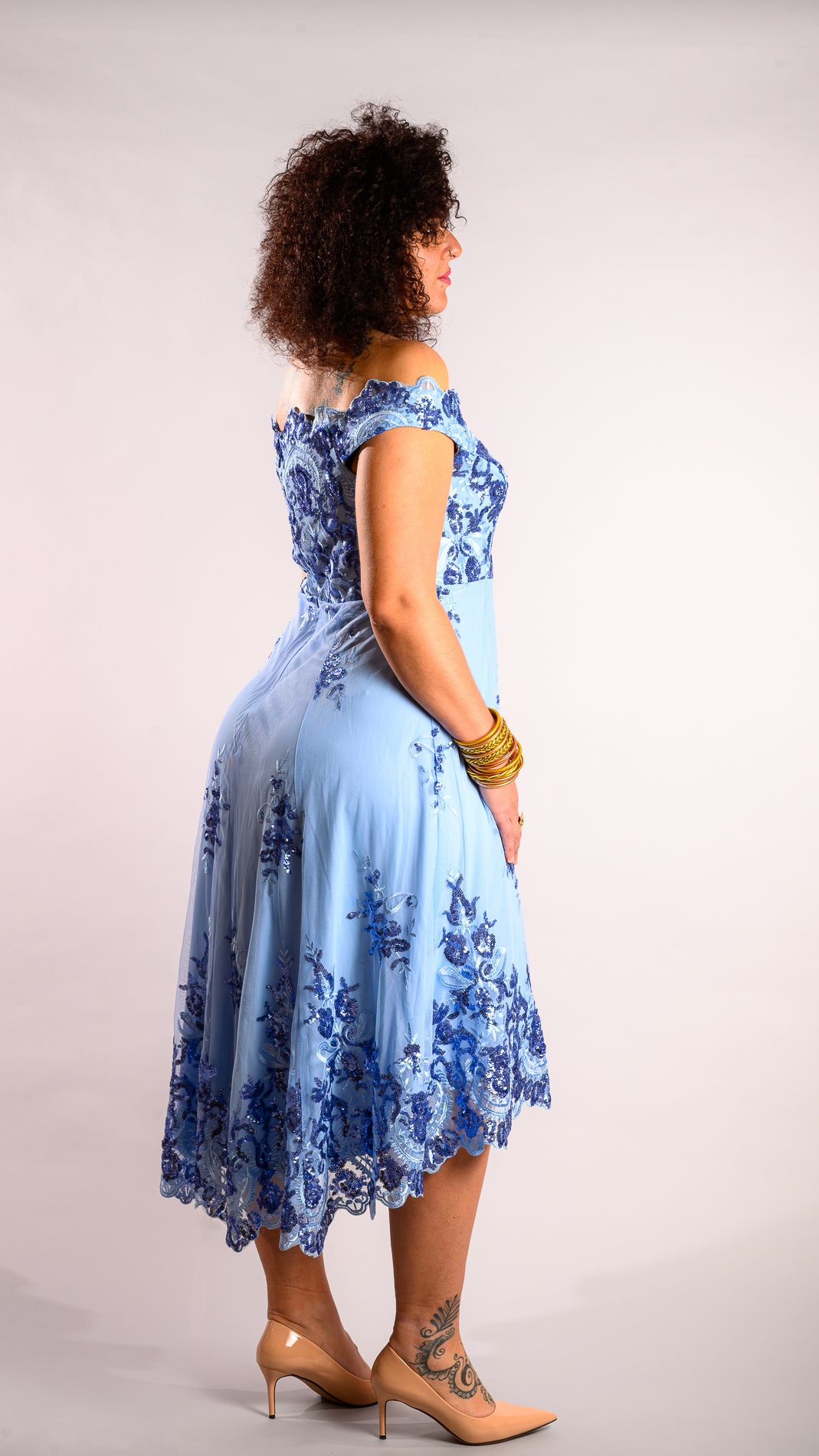 Robe tulle à sequin élégant Godiva