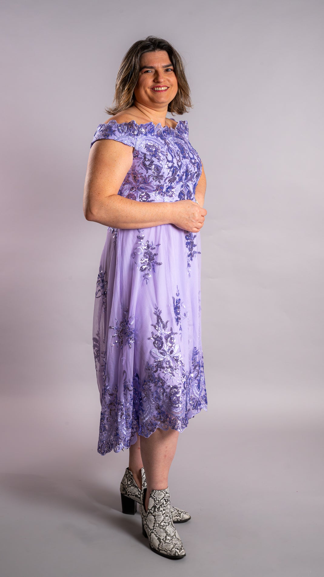 Robe tulle à sequin élégant Godiva