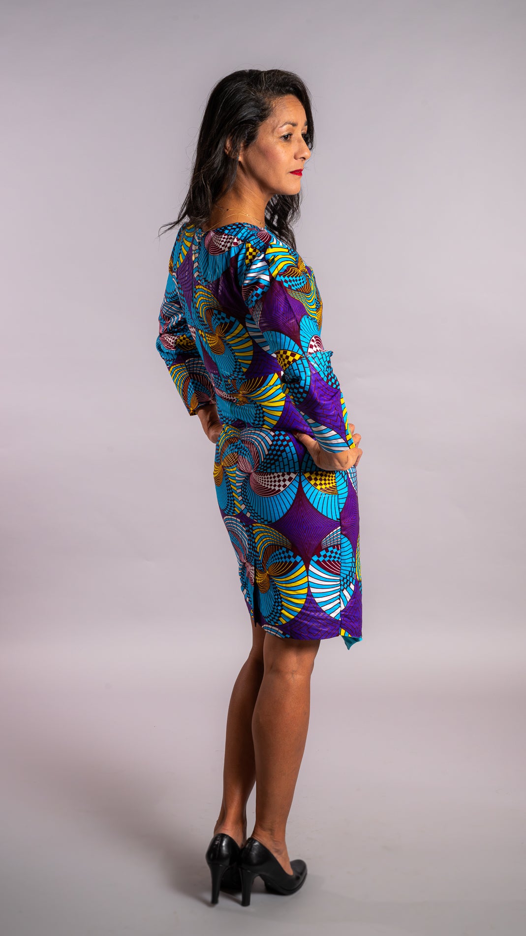 Robe élégante en Wax multi colore SINI