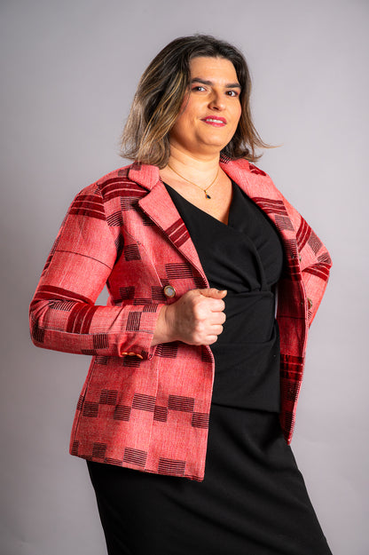 Veste en pagne tissé à la main SINI