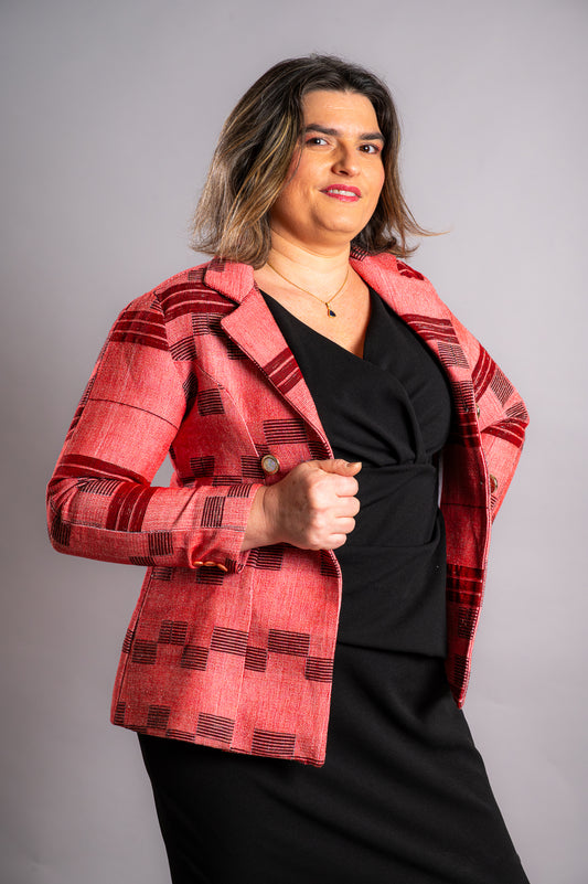 Veste en pagne tissé à la main SINI