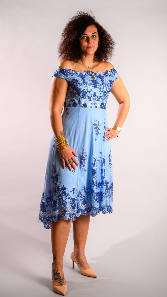 Robe tulle à sequin élégant Godiva
