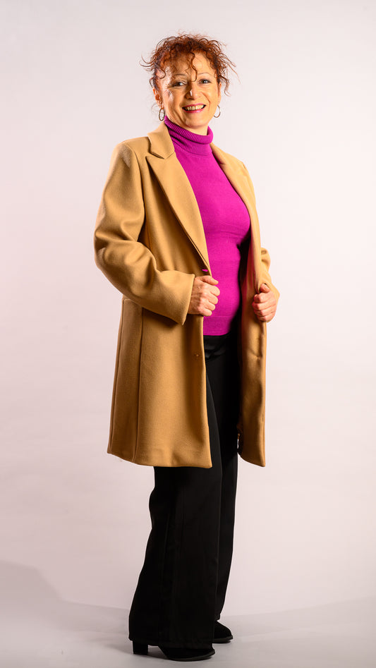 Manteau à boutons - Camel