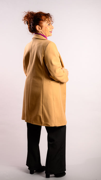 Manteau à boutons - Camel