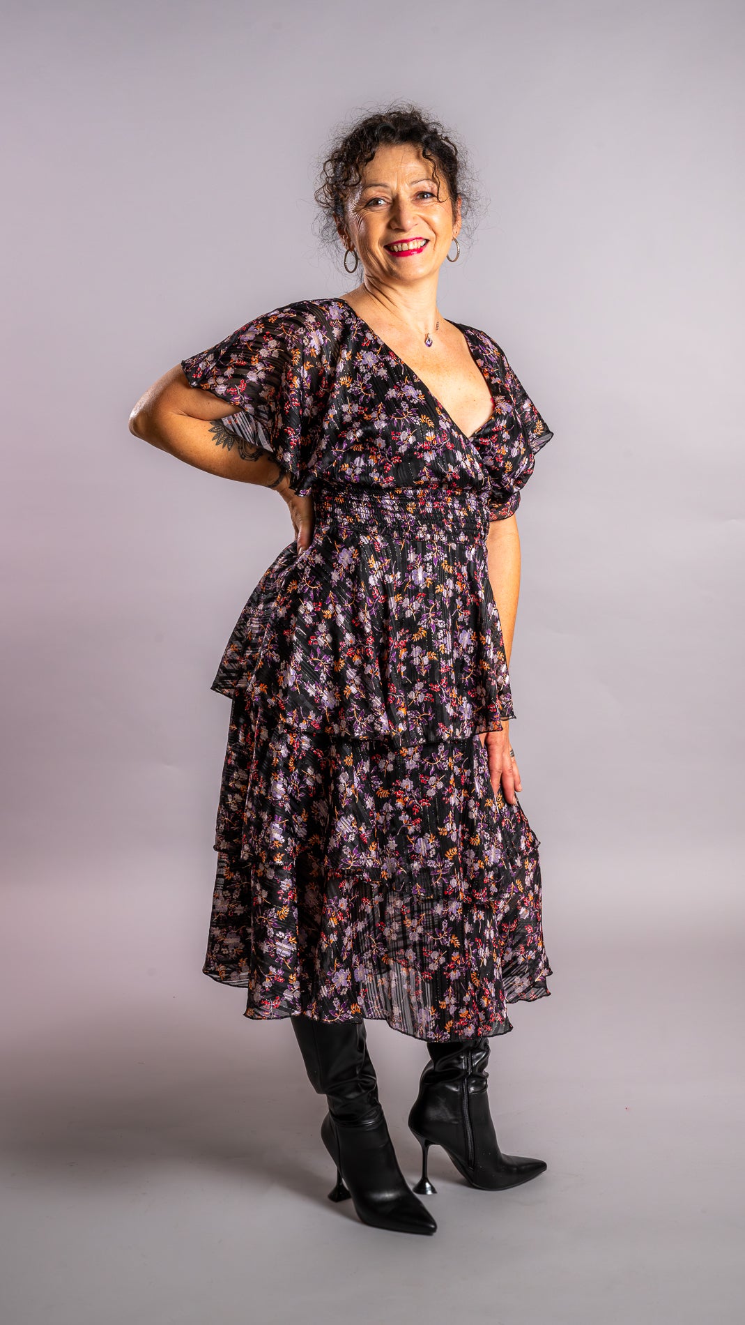 Robe imprimée manche courte