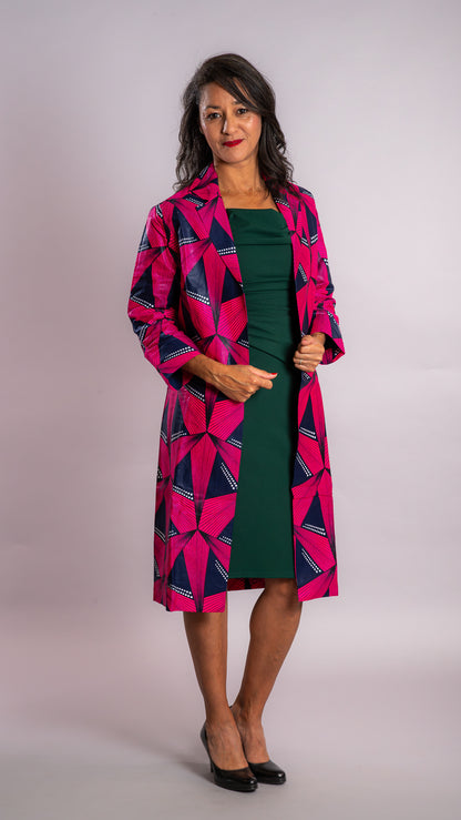 Veste longue en wax SINI