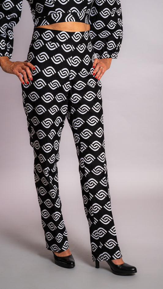 Pantalon droit en wax 100% coton Maguette