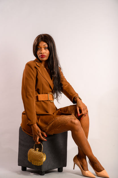 Robe portefeuille avec ceinture Mossane