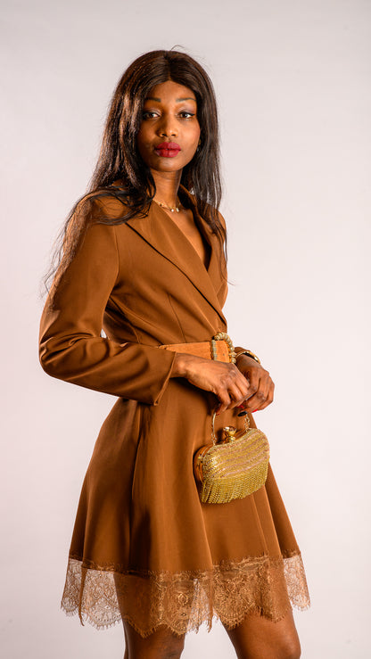 Robe portefeuille avec ceinture Mossane