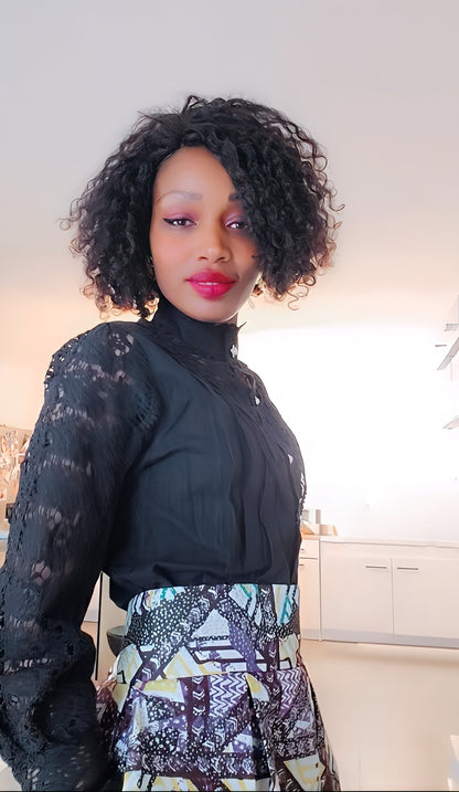 Ensemble jupe en Wax plus haut