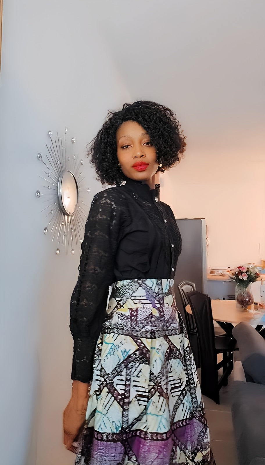 Ensemble jupe en Wax plus haut