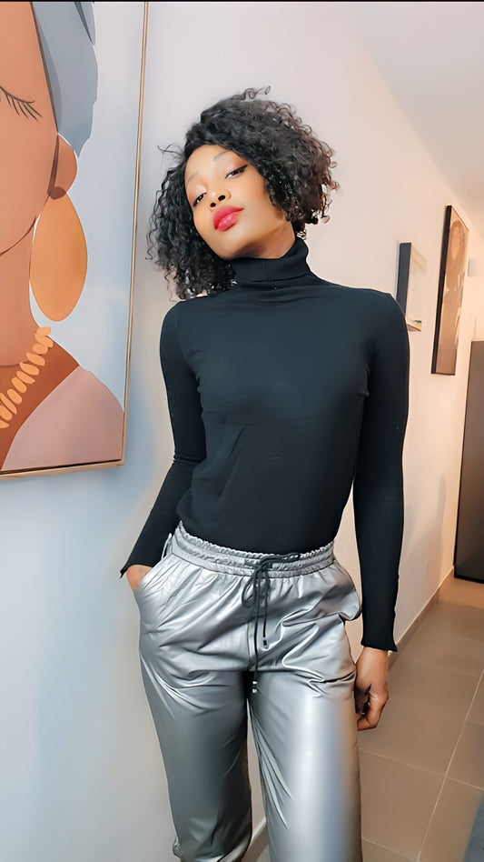 Ensemble col roulé et pantalon PU