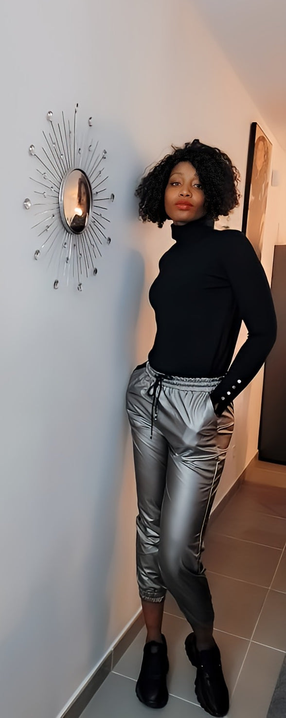 Ensemble col roulé et pantalon PU