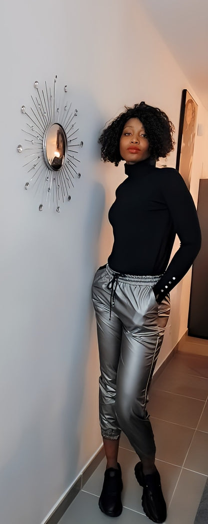 Ensemble col roulé et pantalon PU